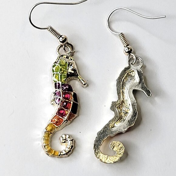 Seahorse Colourful Earrings - Picture 9 of 10